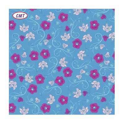 100% Poliéster Impresso 150gm Tecidos Florais Florais para Vestidos Amostra Tamanho A4