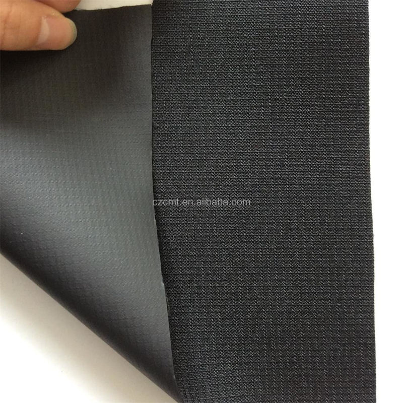 Estilo simples 58/60&quot; DTY 100% Poliéster Tecido Oxford Preto Ripstop 600D PVC revestido