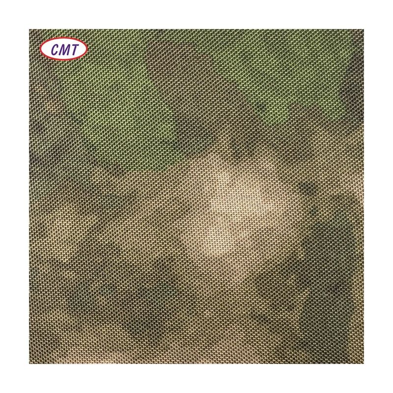 Impressão de camuflagem impermeável personalizada de tecido de revestimento de PVC de poliéster 600D Oxford para saco