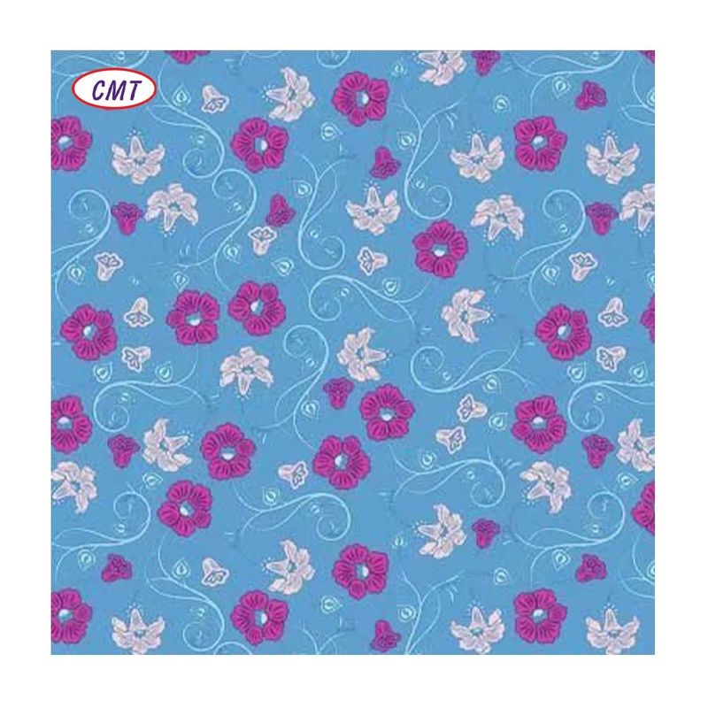 100% Poliéster Impresso 150gm Tecidos Florais Florais para Vestidos Amostra Tamanho A4